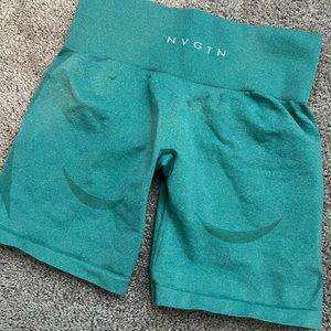 NVGTN teal contour shorts